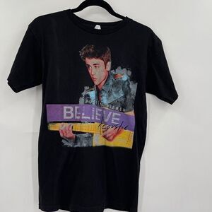 All Style Black Justin Bieber Believe Acoustic Graphic Tee T-Shirt Small